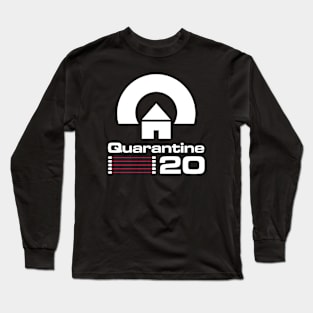 Quarantine video games console parody - white and red - 80s font meme parody Long Sleeve T-Shirt